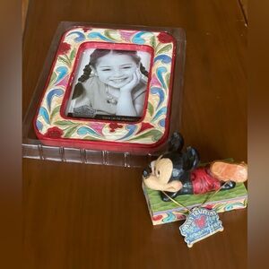 Jim Shore Disney Traditions Pals For All Time Mickey Mouse and Frame